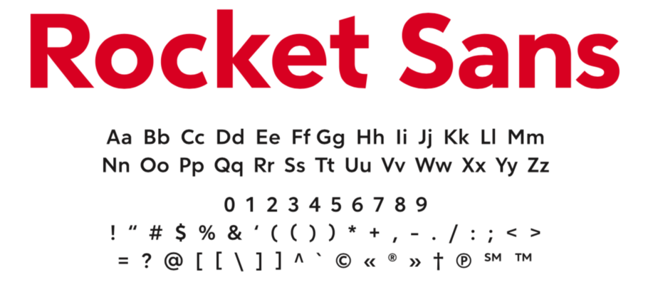 Beispiel einer Rocket Sans Heavy-Schriftart